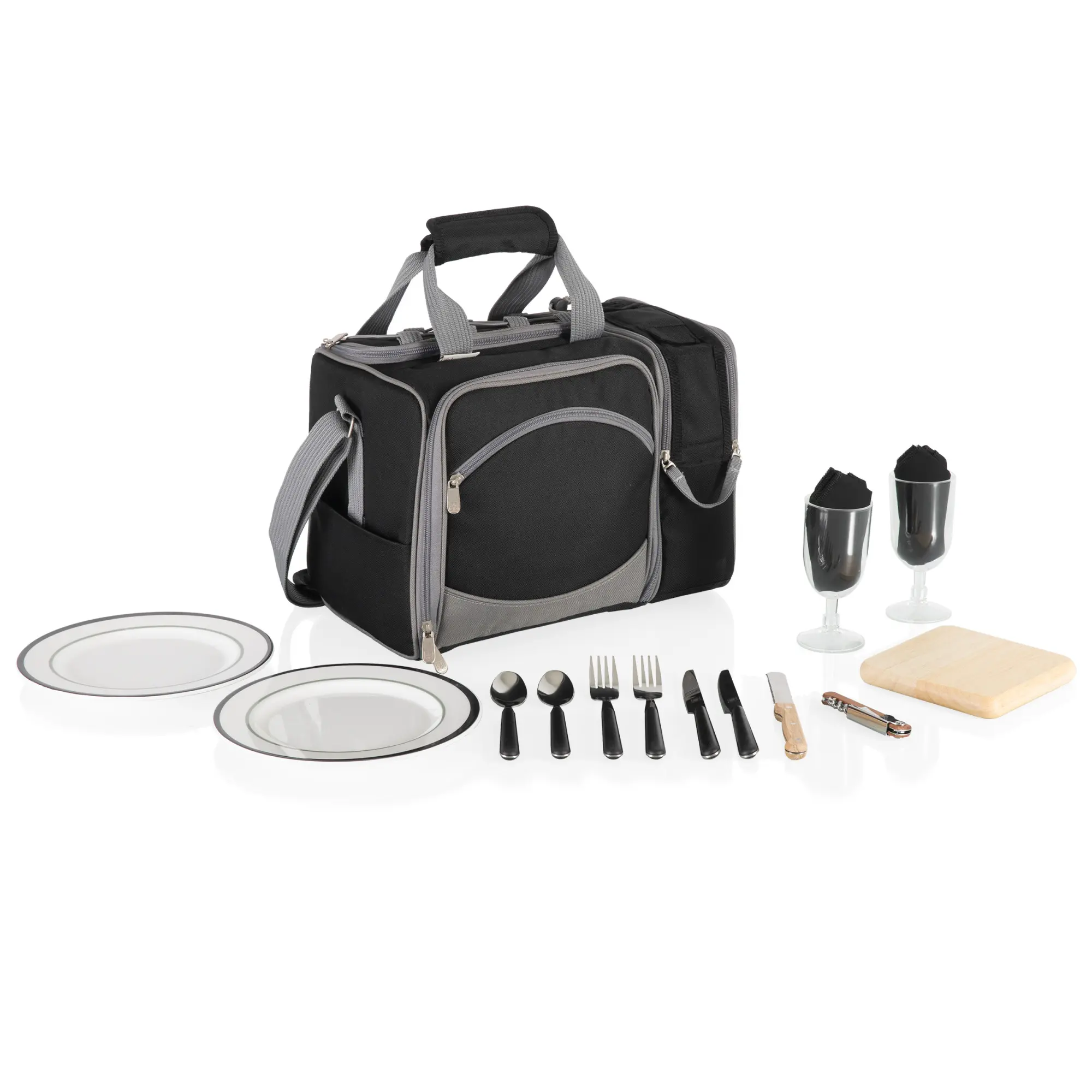 Malibu Picnic Basket Cooler - Compact Insulated Beverage Cooler with Ice Retention, Soft-Sided Holder for Camping, Hiking, Outdoor Adventure