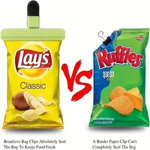 5 extra-large potato chip bag clips, meeting all your needs! Heavy-duty sealing design, comfortable handle - an efficient sealing solution designed for kitchens, homes, offices, and snack bags!