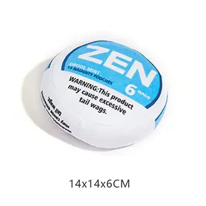 Zen Pupper Deckies Parody Dog Toy – Plush Squeaky & Crinkle “Drool Mint” Toy FATHIN