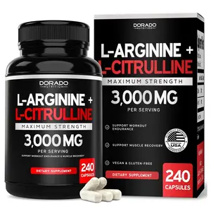 L Arginine L Citrulline 3000mg Supplement (240 Capsules) - Healthcare Fitness