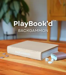 3D Printed Backgammon PlayBook | Game Book with Fold-Up Dice & Magnetic Storage
