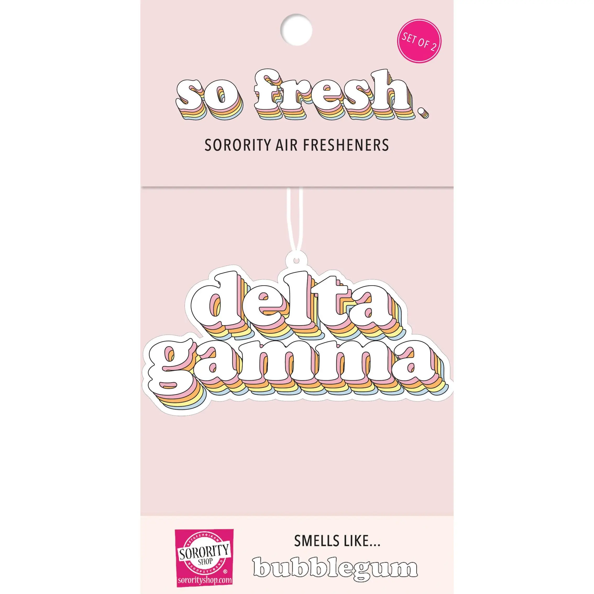 Delta Gamma - Retro Air Freshener - Bubblegum Scented