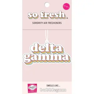 Delta Gamma - Retro Air Freshener - Bubblegum Scented