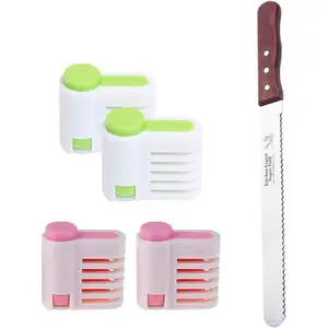 5 Pcs DIY Cake Slicer, Bread Cutter Slice Adjustable 5 Layers, Bread Cake Segmentation Toast Slice Layered Auxiliary Divider