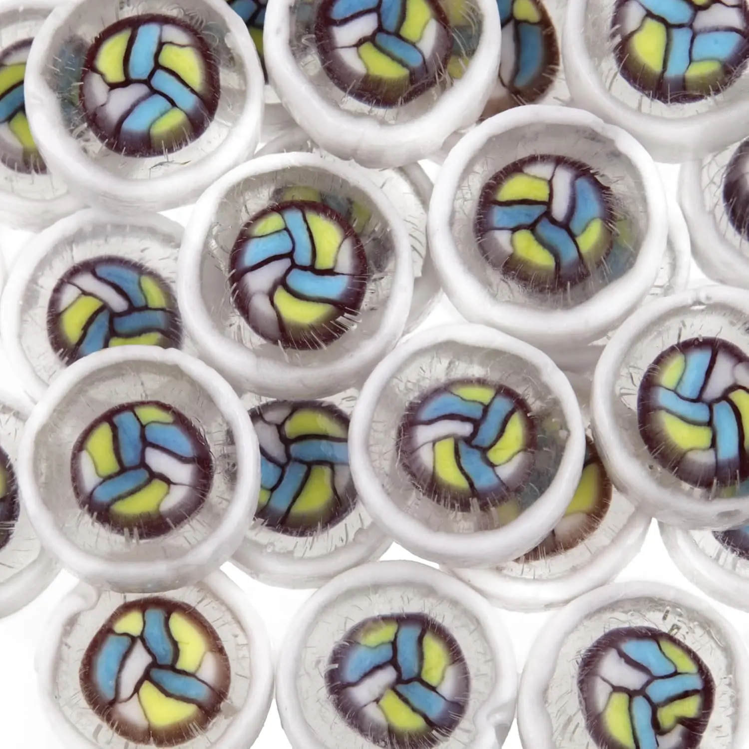 Volleyball Cut Rock Candy, Bulk Individually Wrapped Hard Candies, Birthday and End of Season Party Favors, 1 Pound