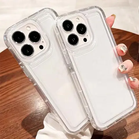 Clear Transparent Phone Case, Mobile Phone Cover, Protective Cellphone Casing, 1 Count Anti-drop Shockproof Smartphone Protector Cover, Phone Accessories Compatible with iPhone 11 12 13 14 15 16 Pro Max