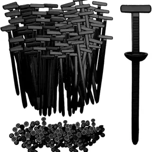100pcs Nylon Universal Wire Cable Tie Buckle, Durable Zip Tie Design, Ideal for Auto & Home Use, Easy-Clip Fastening Solution