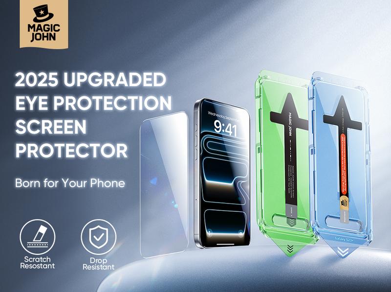 New-MAGIC JOHN 2-Pack Screen Protector for iPhone, Samsung, and Google ...