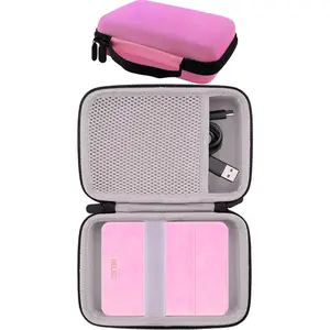 Hard Carrying Case Compatible with Nelko Po Printer Mini Portable Printer Protection Travel Storage Box Shockproof Pink