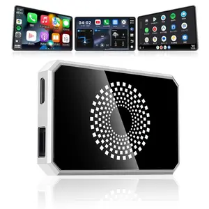 Netflix/YouTube/TikTok/Google Play/Screen mirroring to your car! Box-type in-car screen mirroring and streaming adapter, 3-in-1 wireless adapter, compatible with factory wired CarPlay vehicles, Car Video Players