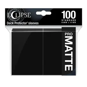 Eclipse Standard Matte Deck Protector Sleeves: Jet Black (100)