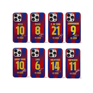 Blaugrana Jersey Style Phone Case Collection Soccer Fan Phone Case Protection, Shockproof For IPhone 17-12, Pro Max, Pro Plus, and Samsung S25 24 23 Safety Case