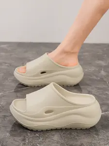 Ladies' sandals, made of soft and resilient material for comfort, with a thick sole for high and stylish support, suitable for various scenarios of home, daily, and leisure, easy to handle Slipper