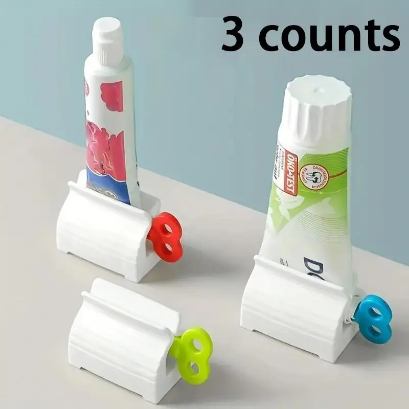 Toothpaste Dispenser, 3pcs/set Creative Toothbrush Holder, Bathroom Organizer for Toothpaste, Bathroom Accessory