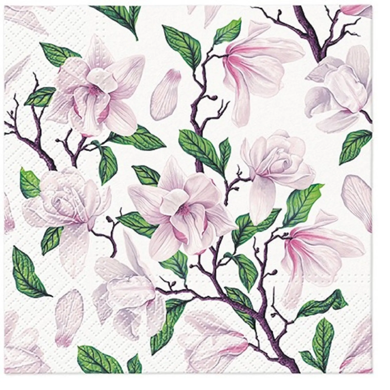 Flowers Napkins Magnolia Decorative Floral Paper Decoupage Napkin #5218