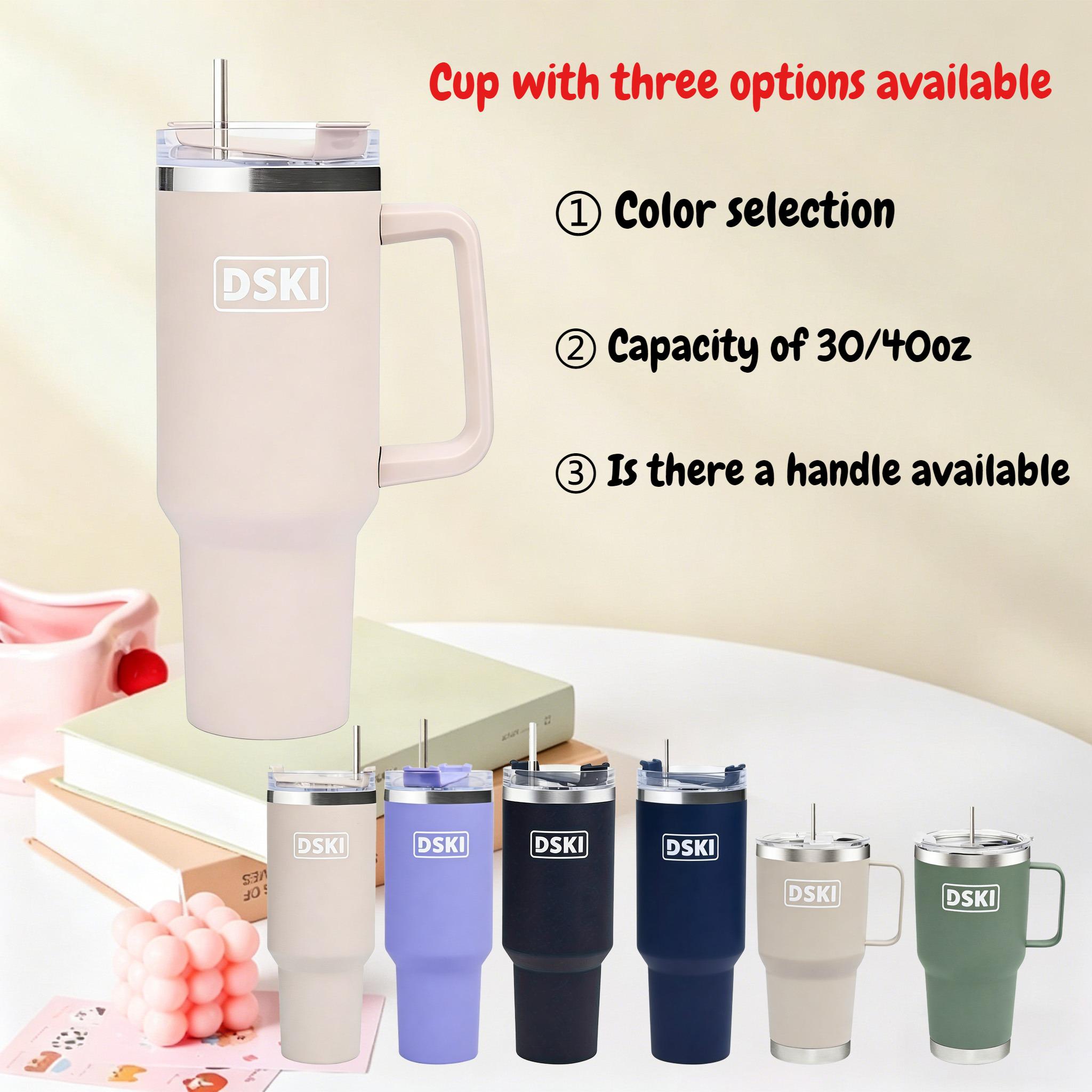Vacuum insulated, effective cooling 30oz/40oz, stainless steel cup with/without handle, double-layer vacuum, suitable for daily use or travel