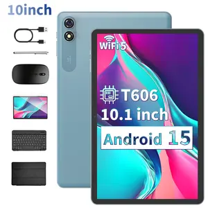 【Mothersdaygift】PYNAREL 10.1 inch Android 15 Tablet , 2.4G/5G WiFi, 2 in 1 Tablet with keyboard, Case, Mouse, Stylus, Protective Cover