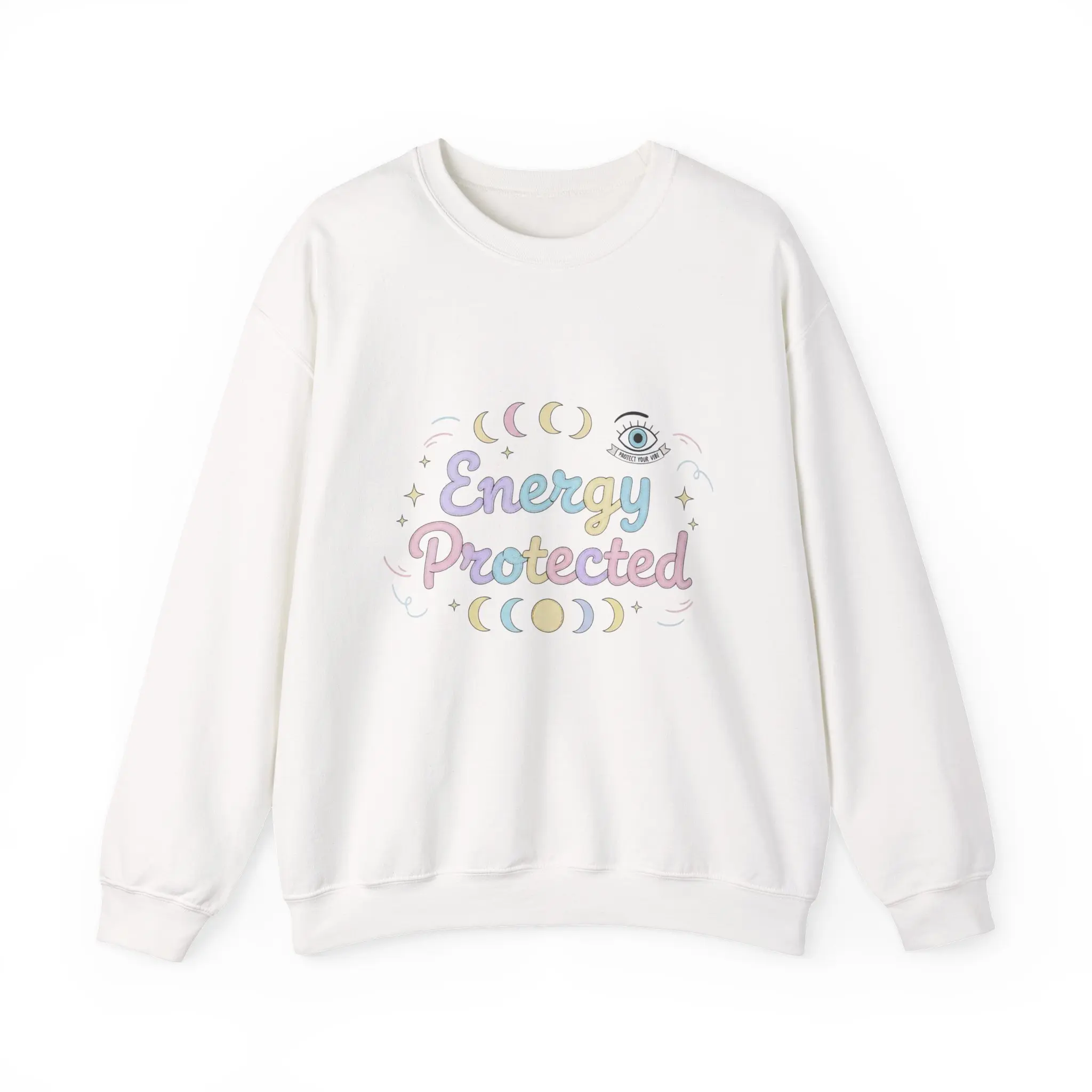 Energy Protected Crewneck Sweatshirt - Cozy Spiritual Gift, Unisex Sweatshirt for Protection, Chakra Apparel, Astrological Clothing, [...]