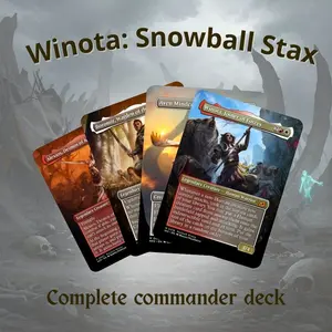 Winota Snowball Stax MTG Commander EDH Custom Art Proxy Deck – 100 Cards + Tokens, Turbo Lock Gift