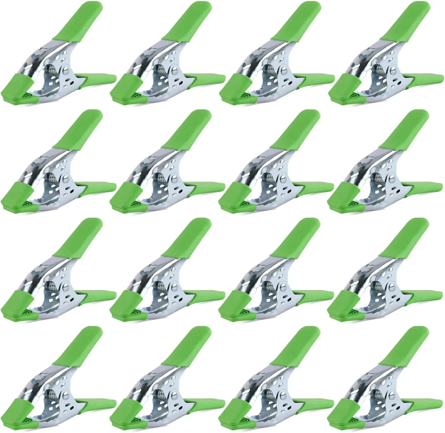 16 count 6" inch Spring Clamp, Heavy Duty Spring Metal Spring Clamps, 2.5"-inch Jaw opening (6inch 16-)