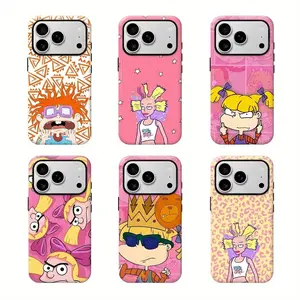 Cartoon Little Boy R-Rugrats Mobile Phone Case Compatiblewith iPhone 17 16 15 14 13 12 11 Pro Max Anti-Fall TransparentSoft Back Shockproof Silicone TPU Bumper Drop ProtectionCellphone Cover