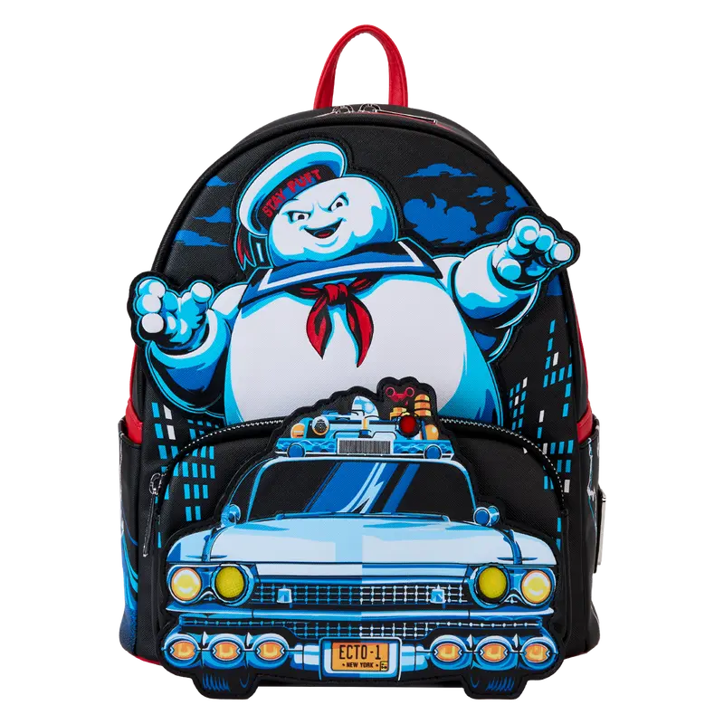 Ghostbusters Stay Puft & Ecto-1 Light-Up Mini Backpack Loungefly