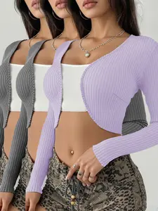3-Piece Set Short Sleeve Knitwear, Fitted Slimming Design, Spring & Fall Versatile Long Sleeve Cardigan, Essential Fashion for Women