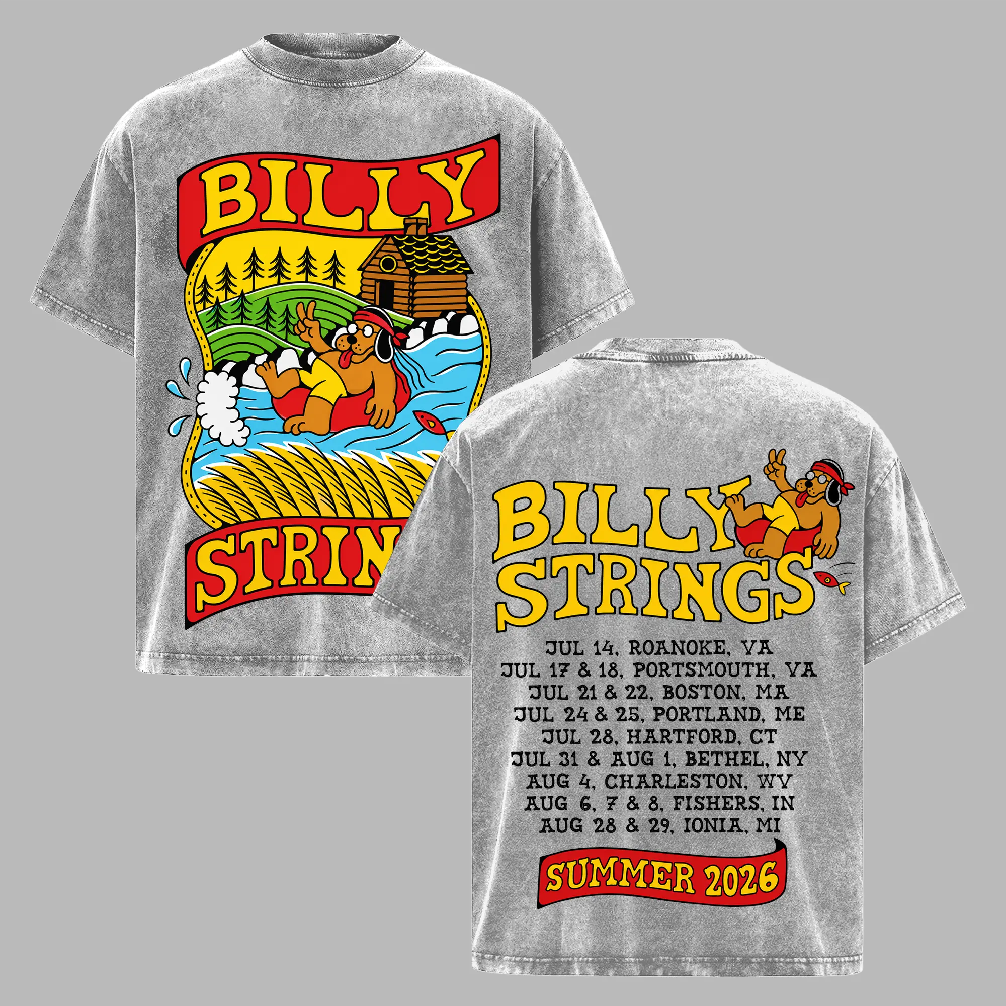 Billy Strings Summer 2026 Vintage Washed T-Shirt, Psychedelic Bluegrass Concert Tee, Rainbow Sun Graphic Shirt, Tour Dates Music Tee, Unisex Festival Gift, BillyStrings, BillyStringsTour, Summer2026, BluegrassMusic