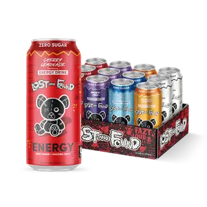 Lost and Found Energy Drinks Sugar Free - Zero Sugar  with Amazing Taste, Caffeine, 1g of Taurine, + Electrolytes - Great Tasting Flavors