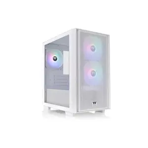 Thermaltake Versa H16 TG ARGB Snow Micro ATX Tower Case Tempered Glass Side Panel 3 Pre-Installed ARGB Fans CA-1Y8-00S6WN-01