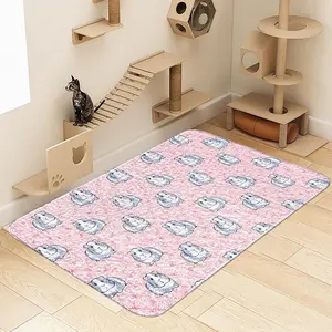 Cute Hamster Pattern Faux Cashmere Area Rug, Soft Touch Design for Pets and Leisure Spaces, Adorable Addition to Your Home