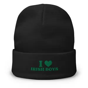 I Love Irish Boys Embroidered Beanie