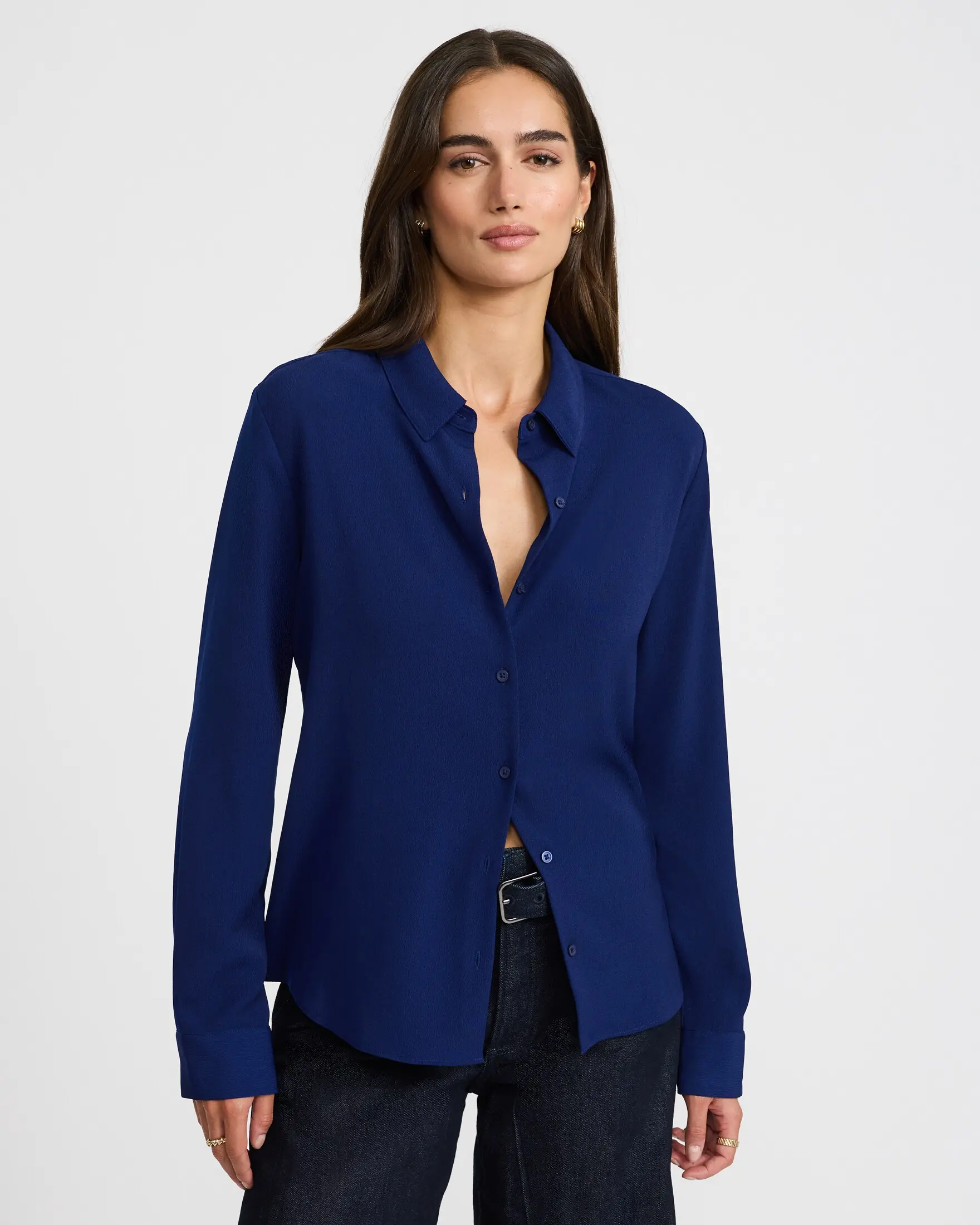 Express Silky Portofino Shirt, Smooth, Blouses