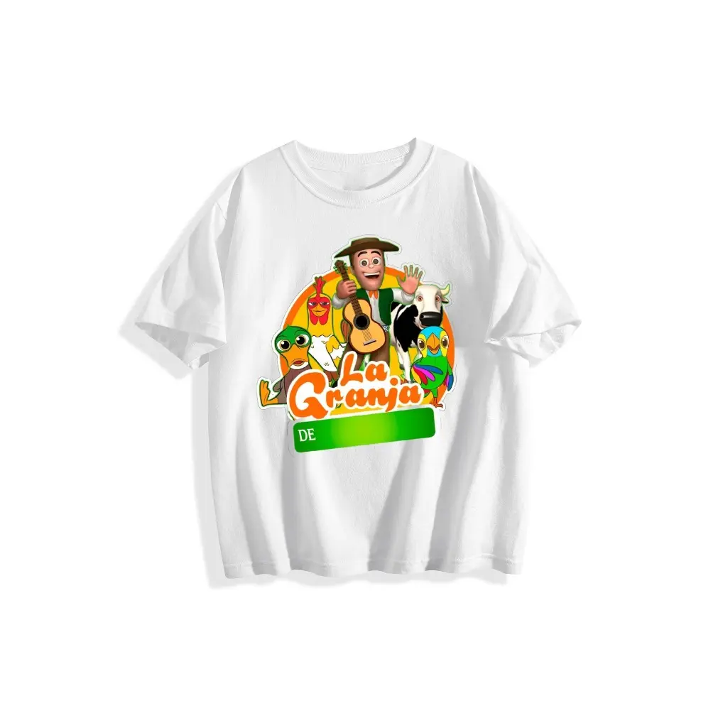 La Granja de Zenón Kids T-Shirt, Farm Animals Graphic Tee, Boys Girls Sport Short Sleeve, 2026 Summer Casual Top, Perfect for Birthday & Fiesta