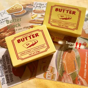 Butter Shaped Slow Rebound Squishy Toy | Super Soft Stress Relief Fidget Toy | for Adults Teens Kids | Office Home School Anxiety Relief | Sensory Play Decompression Gift