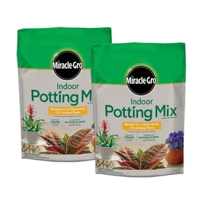 Indoor Potting Mix, 6 qt. Blended for a Wide Variety of Houseplants, Feeds up to 6-Months (2-Pack)
