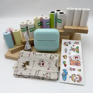 Mini Portable Thermal Bluetooth-compatible Pocket Printer Set, Print Pictures Photos Labels To-Do Lists, USB PD Charging, Non-Button Cell Battery, Inkless Printer