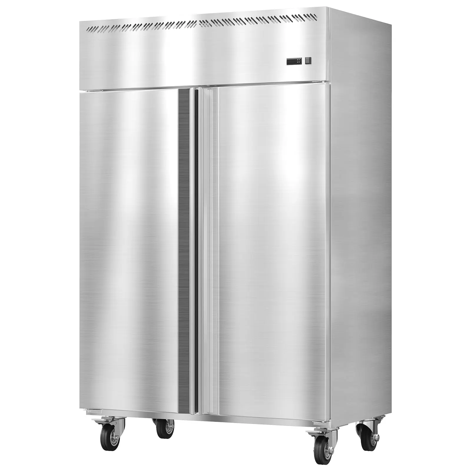 Garvee Commercial Refrigerator Reach-In 48" W Double Solid Door Stainless Steel Commercial Refrigerator 36 Cu.Ft Fan Cooling for Restuarant, Bar, Shop, Etc