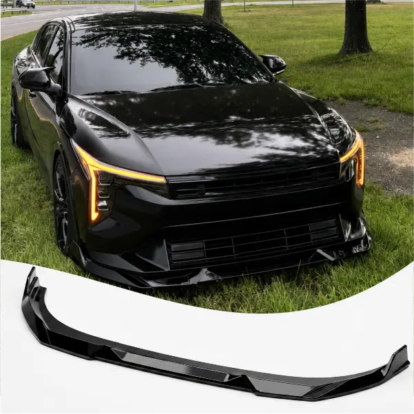 NARPES Front Bumper Lip Splitter Spoiler For KIA K4 EX/LX/LXS 2025 2026 Accessories, 3PCS Body Kit, Drill-Mount, Impact-Proof & Scratch-Proof, Sporty Style Exterior Upgrade Protection
