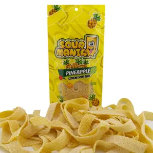 Sour Mania Extreme Sour Gummy Belts 3.6 oz Pineapple