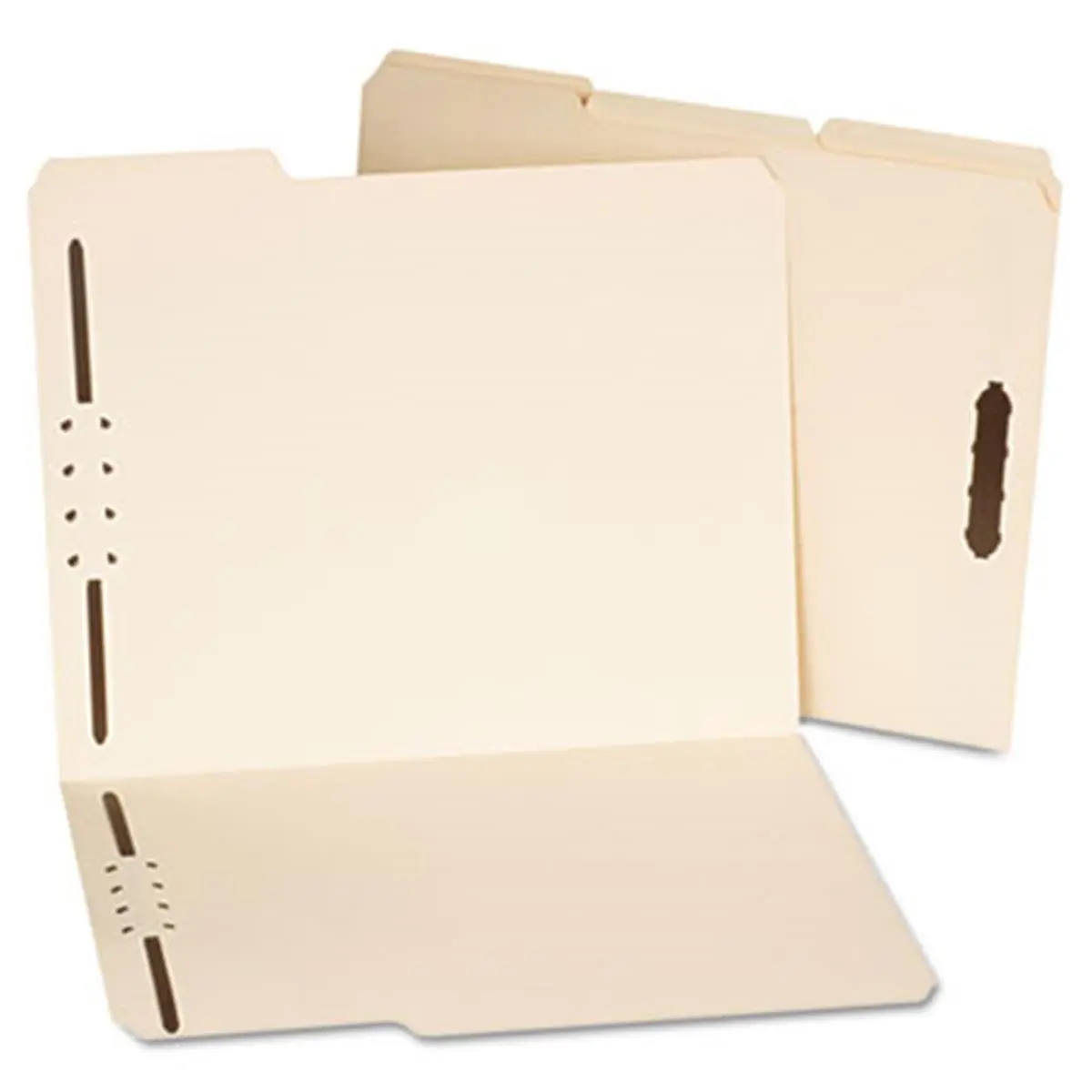 Universal 13420 Manila Folders- 2 Fasteners- 1/3 Tab- Letter- 50/Box