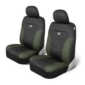 CAT FlexFit Seat Covers for Cars, Trucks, & SUV - (2) Front Car Seat Cover Front Seat Protectors - Airbag Compatible Seat Covers for SUV Interior Covers & Truck Seat Cover Car Accessories in Black/Green/Brown/Gray/Blue