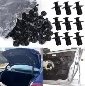 20/30/50pcs Plastic Rivets Fasteners Screw Car Bumper Fender Black Rivet Car Fastener Clips for Toyota Honda Kia Nissan Yamaha