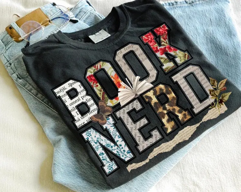 Comfort Colors Book Nerd PRINTED Vintage T-shirt Retro Bookish Trendy Lover Retro Tee Trendy For Booktok Librarian Gift Idea Bookish