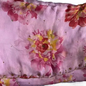 Flower print sari
