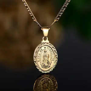 Jewelry relief portrait necklace, oval pendant collarbone necklace, suitable for both men and women