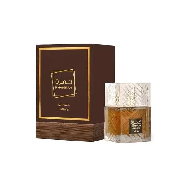 Lattafa Khamrah Qahwa EDP 3.4 FL OZ Unisex Perfume with Spicy Top Notes, Sweet Heart Notes, and Warm Base Notes in Easy-to-Use Bottle