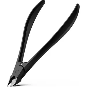 BEZOX Professional Cuticle Cutters for Nails - Precision Half Jaw Cuticle Clippers, Stainless Steel Cuticle Trimmer for Manicure and Pedicure, Salon Quality Cuticle Remover Tool - Black