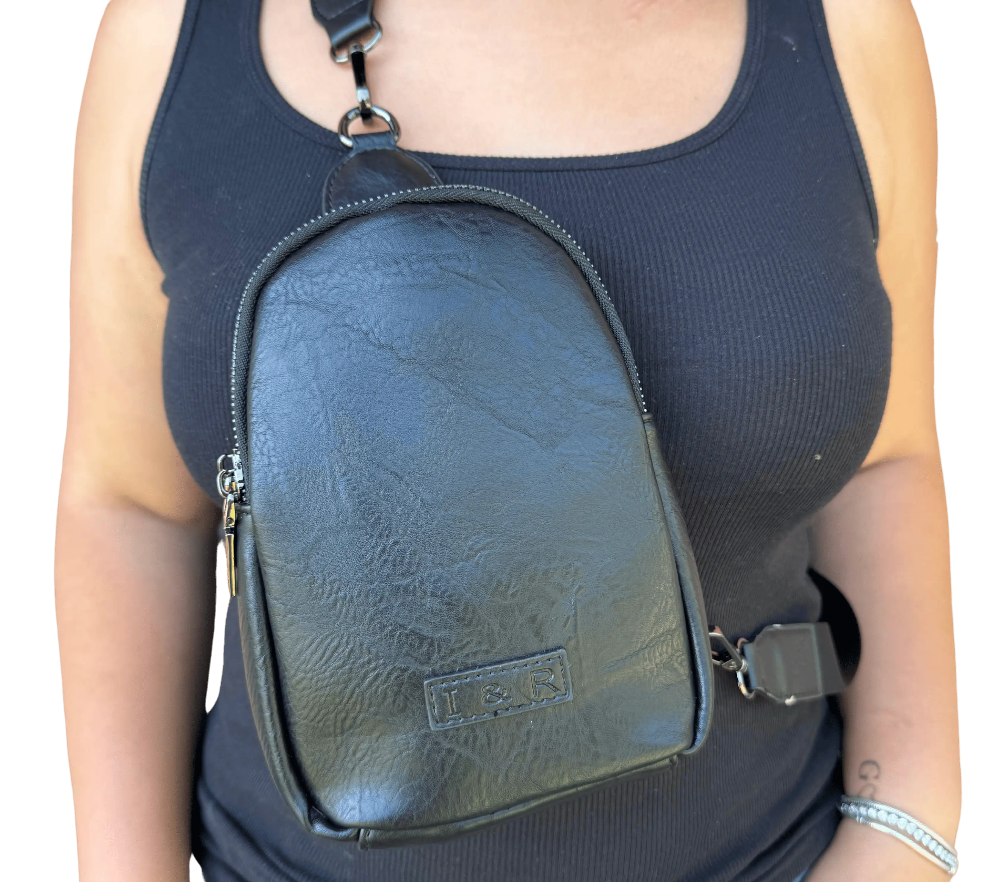 Iris Mini Sling Bag - with Zipper Closure and Adjustable Strap Purse Fabric (#8067) By Iris & Rainbow