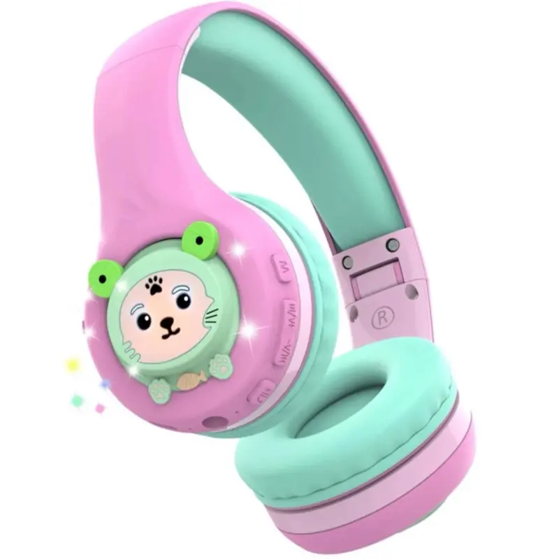 Wireless CAT Headphones,Volume Control with Mic, High Professional Quality Bluetooth Stereo Headphones